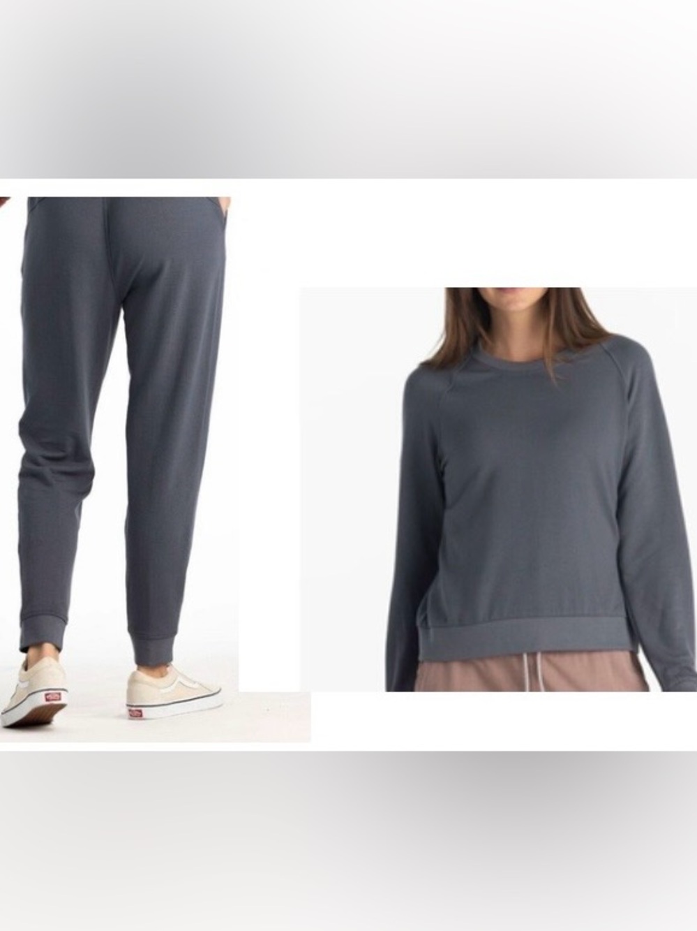 Free Fly Apparel Women's Charcoal Gray Jogger and Top - matching set